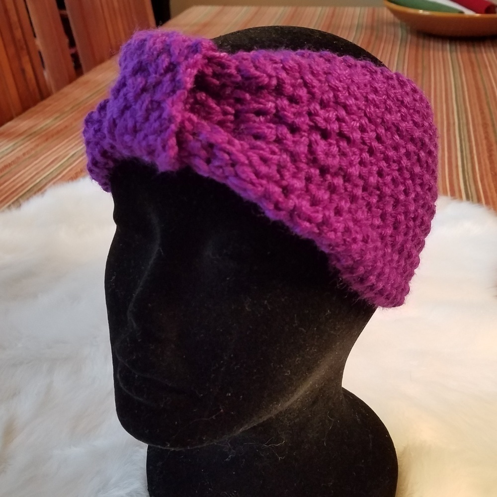 PURPLE Knit Head Wrap